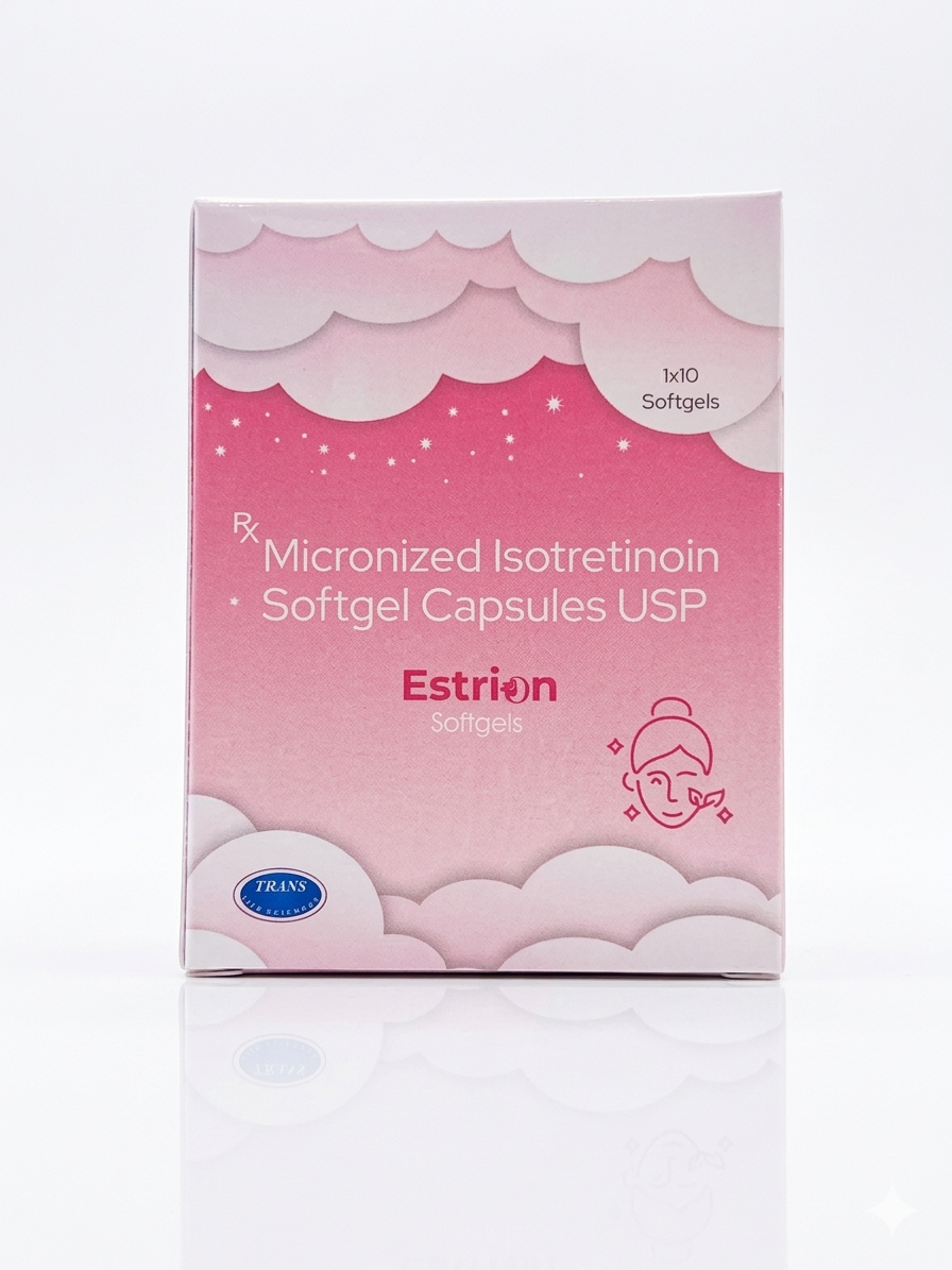 Estrion Softgels isotretinoin 20mg capsules for severe acne treatment